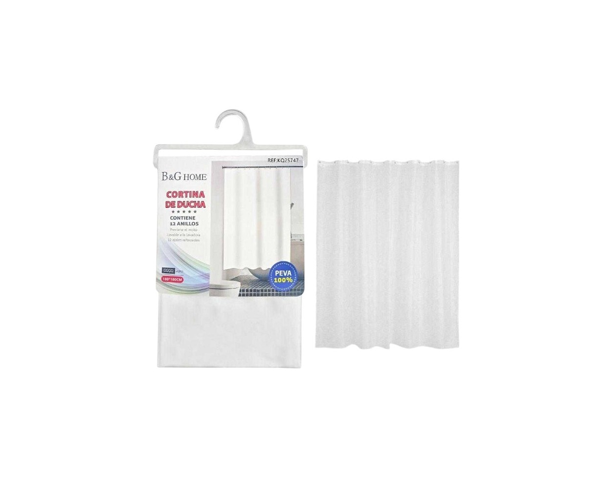Κουρτίνα μπάνιου - White - 1.8x2m - 25748 Κουρτίνα μπάνιου - White - 1.8x2m - 25748