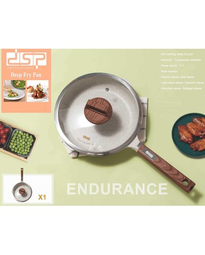 Αντικολλητικό τηγάνι με καπάκι - 2.7L - CA005-CD24-Beige - DSP - 565701