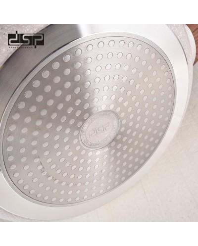 Ρηχή κατσαρόλα αντικολλητική με καπάκι - 2.7L - CA005-BS24-Beige - DSP - 563974