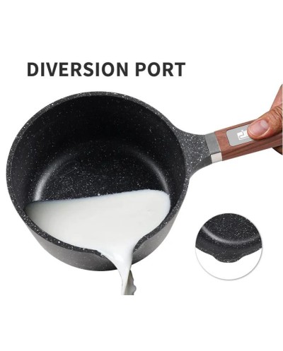 Γαλατιέρα αντικολλητική με καπάκι - 1.45L - CA005-A16-Black - DSP - 612432