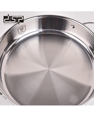 Τηγάνι ανοξείδωτο με καπάκι - 2.7L - CS001-C24 - DSP - 562519