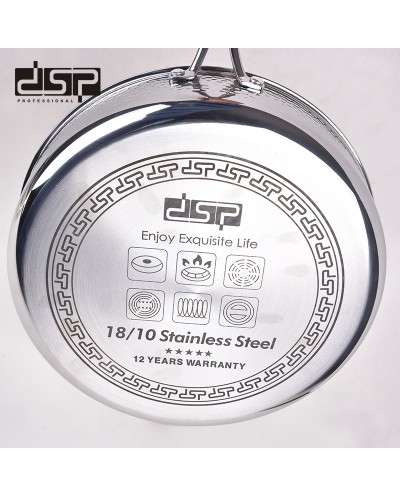 Τηγάνι ανοξείδωτο με καπάκι - 2.7L - CS001-C24 - DSP - 562519