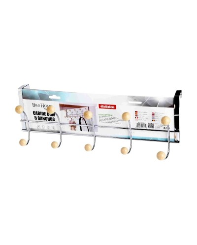 Μεταλλική κρεμάστρα πόρτας 5 θέσεων - 57612