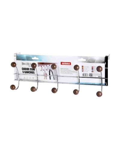 Μεταλλική κρεμάστρα πόρτας 5 θέσεων - 57606