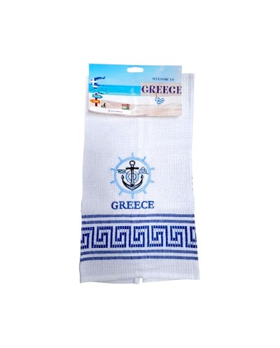 Πετσέτα ποτηρόπανο Souvenir με κέντημα - Σετ 12pcs - Greece - 416228