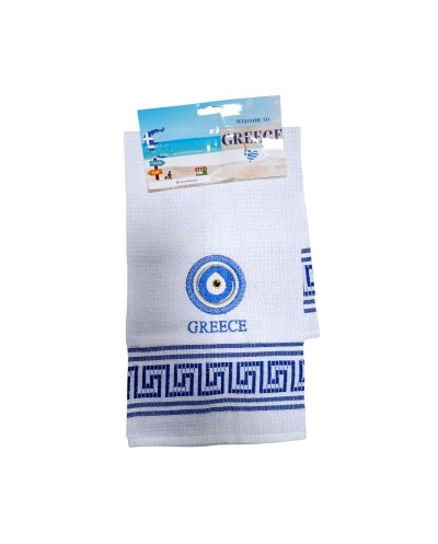 Πετσέτα ποτηρόπανο Souvenir με κέντημα - Σετ 12pcs - Greece - 416181
