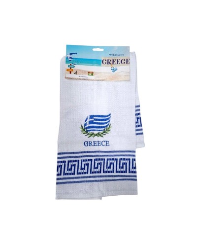 Πετσέτα ποτηρόπανο Souvenir με κέντημα - Σετ 12pcs - Greece - 416174