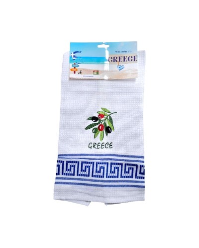Πετσέτα ποτηρόπανο Souvenir με κέντημα - Σετ 12pcs - Greece - 416112