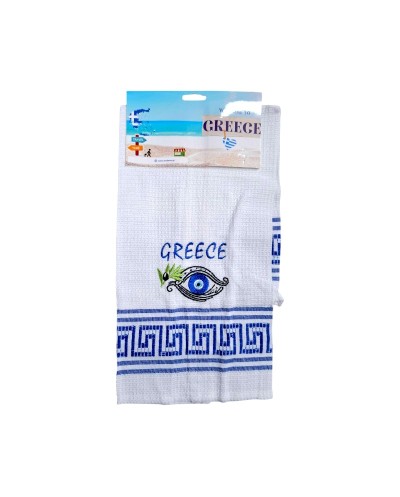 Πετσέτα ποτηρόπανο Souvenir με κέντημα - Σετ 12pcs - Greece - 416105