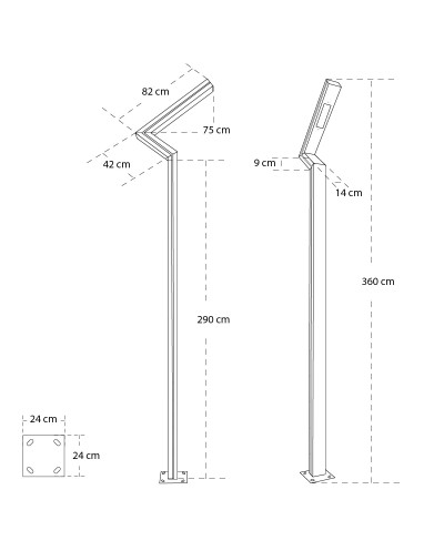 GLOBOSTAR® ZAPOPAN 90838 Φωτιστικό Urban Light Πλατείας/Πάρκ