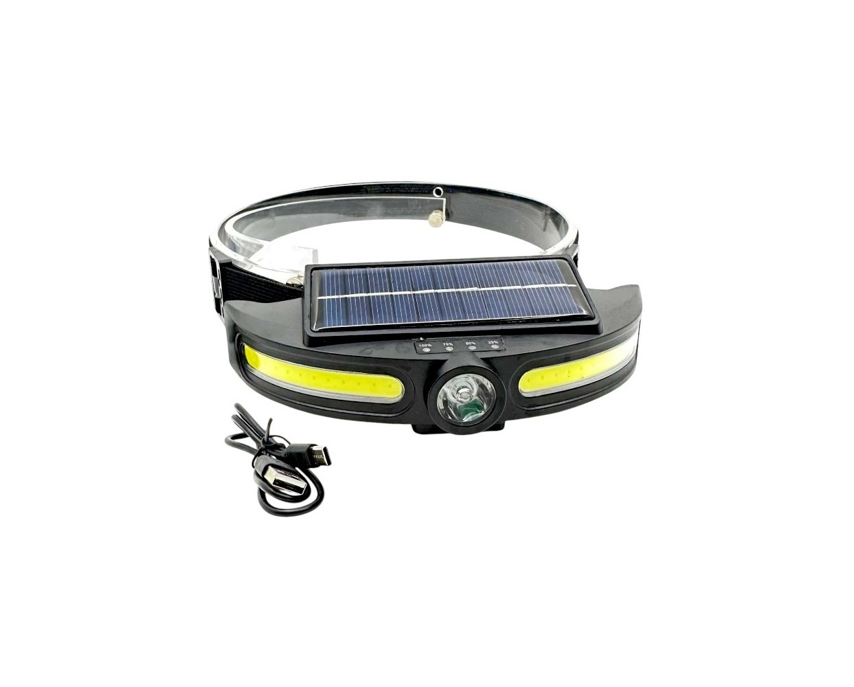 Ηλιακός φακός κεφαλής LED με πάνελ - JS921 - 279306 Ηλιακός φακός κεφαλής LED με πάνελ - JS921 - 279306