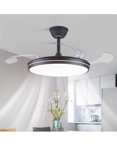 Ανεμιστήρας οροφής & φωτιστικό - DS-8989 - 2*48W - 431606 - Black
