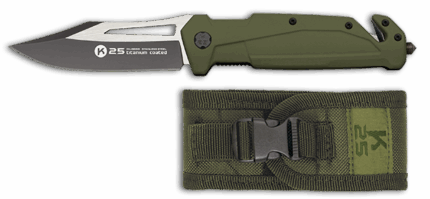ΣΟΥΓΙΑΣ K25 pocket knife. Green rubber grip, blade size 9.30cm, 18998 - 9020082242